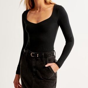 Abercrombie Black Sweetheart Bodysuit